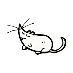 cartoon white mouse N27