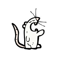 cartoon white mouse N29