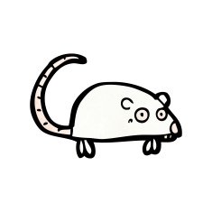 cartoon white mouse N30