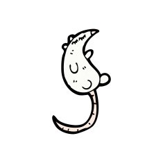 cartoon white mouse N31