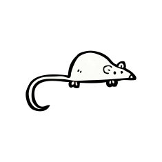 cartoon white mouse N32