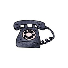 cartoon old style telephone N3