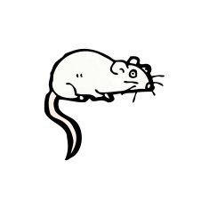 cartoon white mouse N37