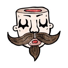 cartoon circus head open minded man N2
