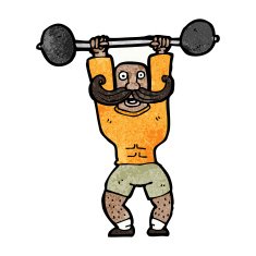 cartoon circus strong man N2
