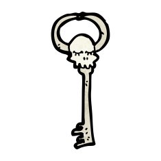 Cartoon Skeleton Key N10