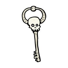 Cartoon Skeleton Key N11