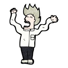 cartoon mad scientist N13