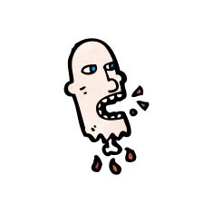 cartoon severed head N10