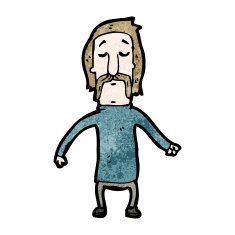 cartoon mustache man N28