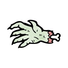 Cartoon Zombie Hand N35