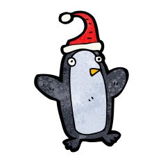 Cartoon Christmas Penguin N28