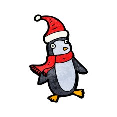 Cartoon Christmas Penguin N29