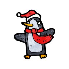 Cartoon Christmas Penguin N31