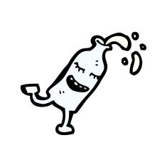 milk bottle cartoon character N5