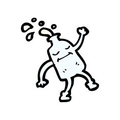 milk bottle cartoon character N6