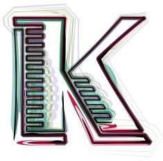 font Illustration Letter k N2