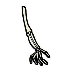 cartoon skeleton arm N9