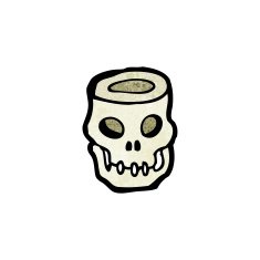 cartoon skull bowl N3