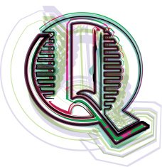 font Illustration Letter Q N5