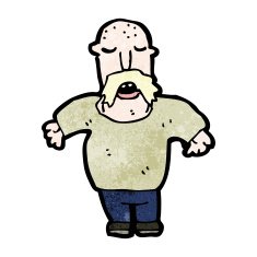 cartoon mustache man N29