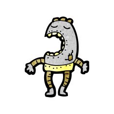 cartoon little dancing robot N4