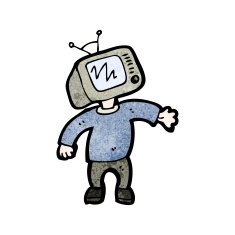 cartoon tv head man N2