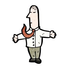 cartoon man with open arms N10