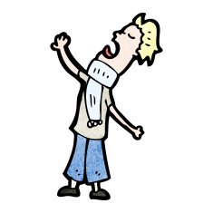 cartoon singing man N17