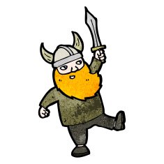 cartoon viking man N14