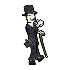 cartoon victorian gentleman N6