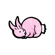 cartoon pink rabbit N50