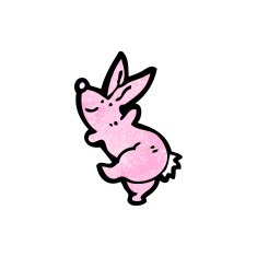 cartoon pink rabbit N51