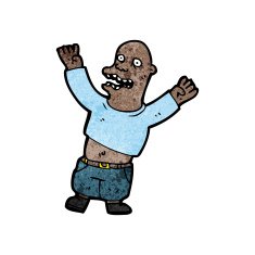 cartoon excited man N108
