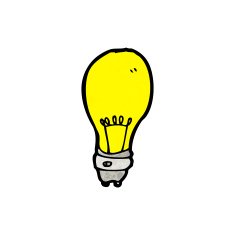 cartoon electric light bulb N23