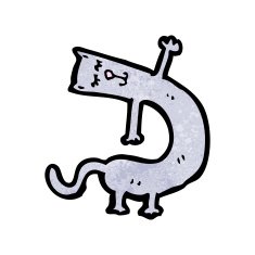 funny cartoon cat N189