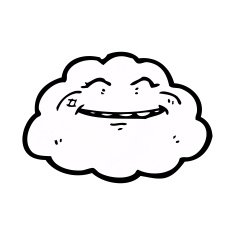 cartoon happy cloud N12