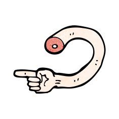 pointing arm cartoon N4