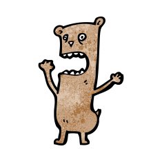 funny cartoon bear N63