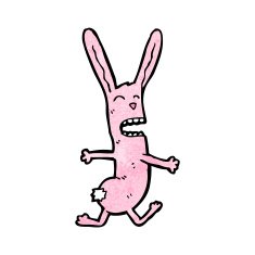 cartoon pink rabbit N53