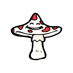 cartoon mushroom with face N3