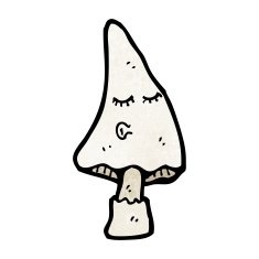 cartoon mushroom with face N4