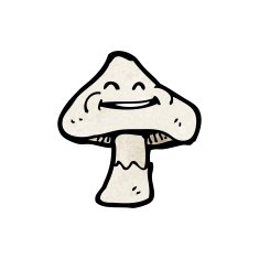 cartoon mushroom with face N5