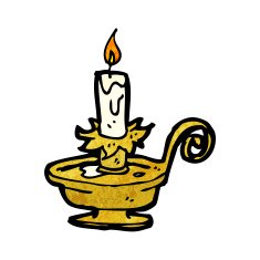 old candle holder cartoon N6