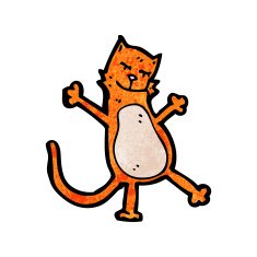 funny cartoon cat N191