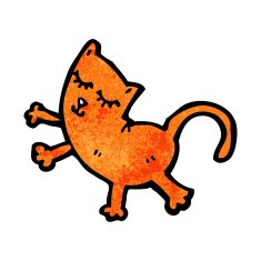funny cartoon cat N192