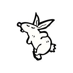 cartoon white rabbit N17