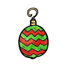 Cartoon Christmas Bauble N101