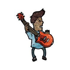cartoon electric guitar player N5