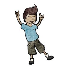 cartoon man rocking out N4